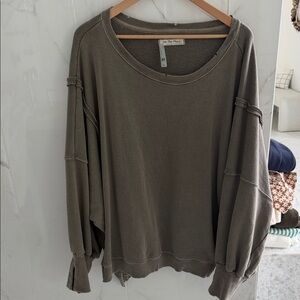 Free People Oversized Pullover Sweatshirt